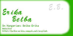 erika belba business card